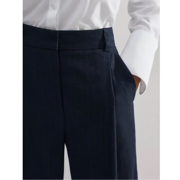 ME+EM Navy Wide-Leg Pants - Picture 2 of 11